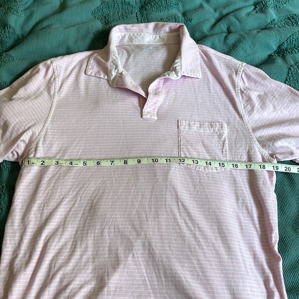 Vineyard Vines pink polo Sz M, GUC measurements as pictured